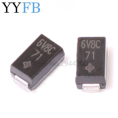 New SMAJ6.8CA SMA Silkscreen 6V8C TVS Transient Suppression Diode 6.8V SMD ► Photo 1/5