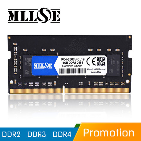MLLSE DDR4 DDR3 DDR2 1GB 2GB 4GB 8GB 16GB Laptop Ram Memory 1066 1333 1600 1866 2133 2400 2666 DDR3L Sodimm Notebook Memoria ► Photo 1/6