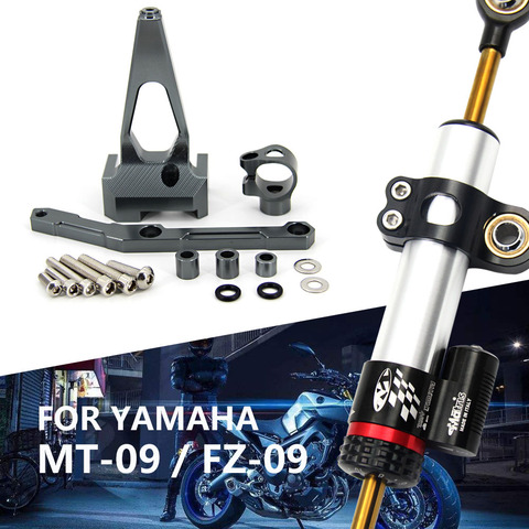 MT-09 MT09 CNC Motorcycle Steering Stabilize Damper Bracket Mount FOR YAMAHA MT-09 MT09 FZ09 FZ-09 2013-2015 2016 2017 2022 ► Photo 1/6