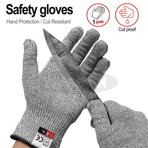 High-strength Grade Level 5 Protection Safety Anti Cut Gloves Kitchen Cut Resistant Gloves for  Fish Meat Cutting Safety Gloves ► Photo 1/6