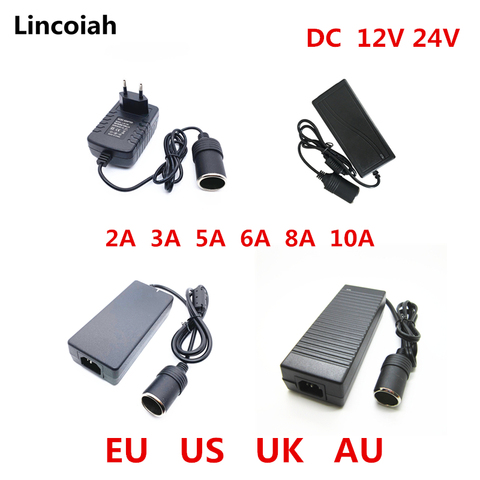 Car Cigarette Lighter Inverter 120w Ac/dc Adapter 220v 12v 2a 5a