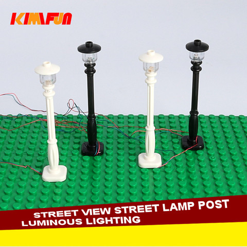 1pcs City Accessory Street light Can Shine LED USB Building Blocks DIY  Garden Toy Compatible With Lego Blocks ► Photo 1/6