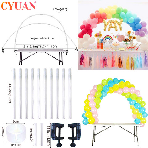 38pcs Balloon Arch Adjustable Table Balloons Arches Frame Stand Kit For  Wedding Birthday Decorations Baby Shower