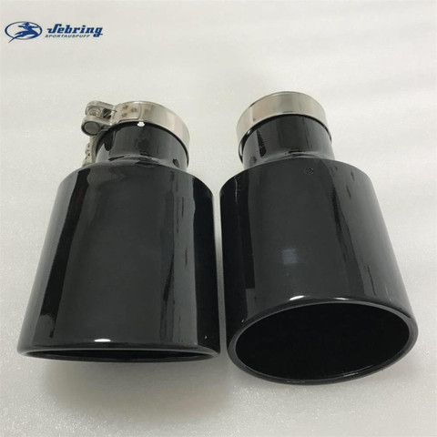 sebring Oval stainless steel black tail throat Large Diameter large size 115 car modified muffler universal tail pipe ► Photo 1/6