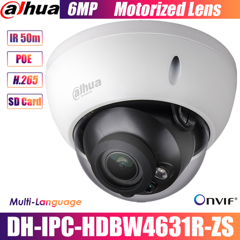 Dahua IPC-HDBW4631R-ZS 6MP IP Camera 2.7mm ~13.5mm lens H.265 IR50m SD Card slot POE ► Photo 1/5