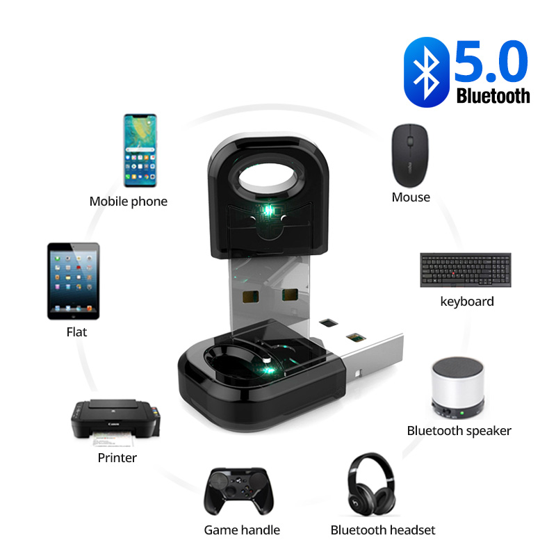 Adaptador USB Ugreen Bluetooth 5.0 Para PC, Laptop, Receptor EDR Dongle 