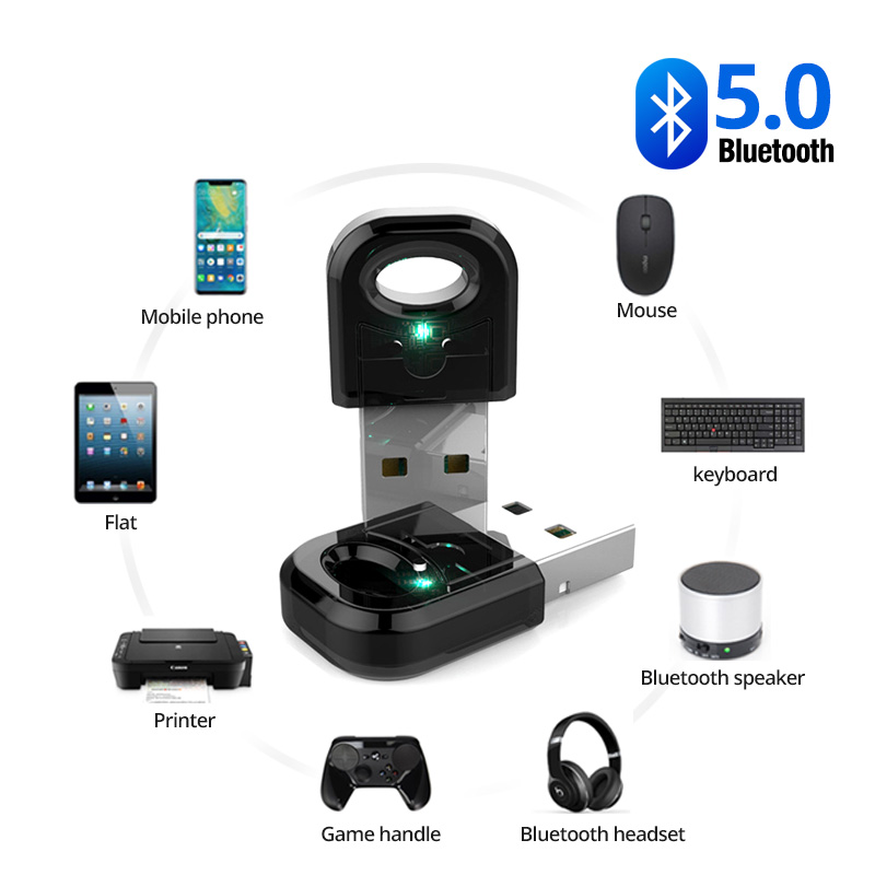 True 5.0 Bluetooth Adapter Usb Bluetooth Transmitter for Pc