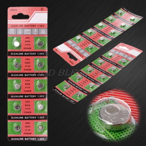 10PCS Watch Coin Battery AG4 377A 377 LR626 SR626SW SR66 LR66 Button Cell Batteries Toys Remote Camera Drop Shipping ► Photo 1/6