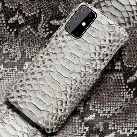 Genuine Python Leather Phone Case for Samsung galaxy S20 Ultra S20 FE S10 S9 Plus a50 a51 A71 A70 M31 A31 Noet 20 10 9 Snakeskin ► Photo 1/6