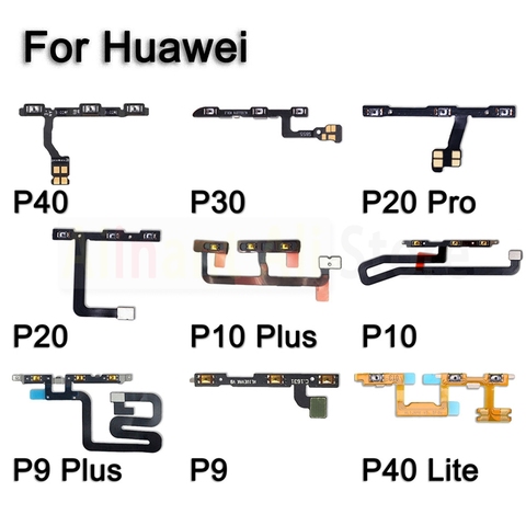 Original Volume Power Button key Flex Cable For Huawei P9 P10 P20 P30 P40 Lite Pro Plus Power Flex Repair Phone Parts ► Photo 1/6