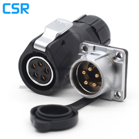 XHP20 , 2 3 4 5 6 7 8 9 10 12 Pin Waterproof connector Square Panel Mount Connectors  IP65 plug and socket ► Photo 1/6