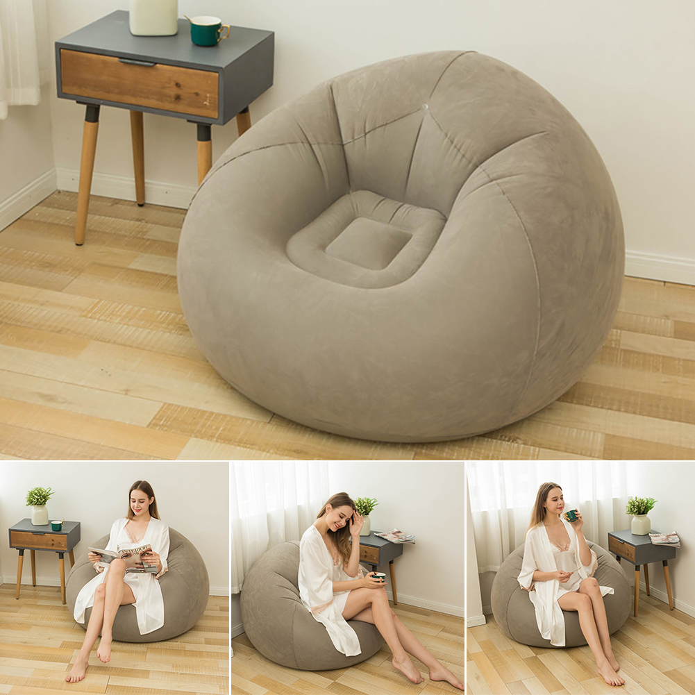 Living Room Outdoor Bean Bag Chair Lounger Ultra Soft Inflatable Lazy Sofa Couch