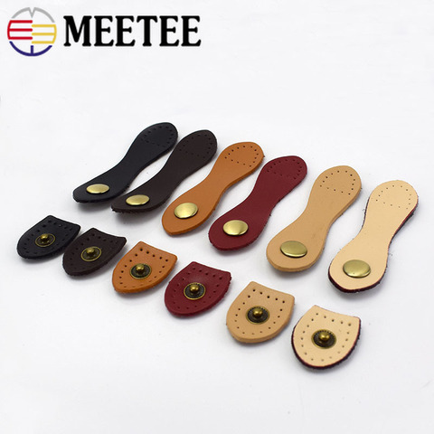 Meetee 5/10pcs 9*2.5cm Genuine Leather Buckle Leather Snap Buttons DIY Patchwork Bag Purse Sewing Fasteners Accessories CN013 ► Photo 1/6