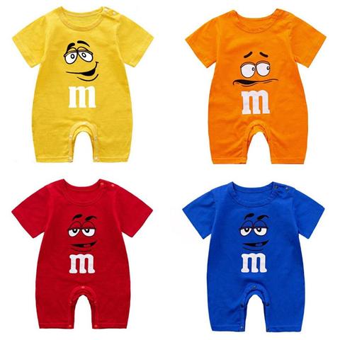 Summer Cartoon Baby Boy Girl clothing Rompers Short sleeve cotton Infant Newborn Clothes Jumpsuit For 0-1Y Toddlers Bebe Outfits ► Photo 1/6
