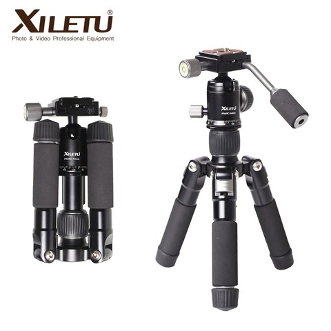 XILETU FM5C-MINI Aluminum Mini Tripod Ball Head Digital SLR Camera Tabletop Stand Lightweight Desktop Phone Triangle Bracket ► Photo 1/6