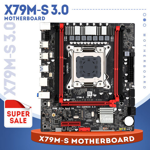 X79M-S 3.0 Motherboard LGA2011-V2 2-Channel DDR3 64G RAM M.2 NVME SATA 3.0 USB 3.0 ► Photo 1/5