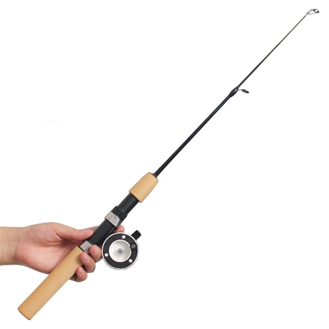60 80 100cm Mini Telescopic Ice Fishing Rod Portable Carbon Fiber River Shrimp Carp Fishing Pole Winter Fishing Rod Tackle Pesca ► Photo 1/6