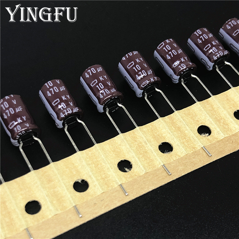 10pcs/Lot 470uF 10V Japan NCC KY Series 8x11.5mm Low ESR Long Life 10V470uF Aluminum Electrolytic Capacitor ► Photo 1/2