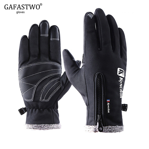 Winter Warm Waterproof Touch Screen Men Ski Gloves Women Windproof Fashion Plus Velvet Outdoor Sports Riding Lady Gloves ► Photo 1/6