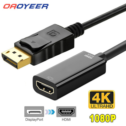 1080P 4K DP To HDMI Adapter DisplayPort To HDMI Display Port Male To Female Converter Cable Adapter For HDTV PC HP/DELL Laptop ► Photo 1/6