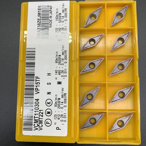High quality VCMT110304 VP15TF UE6020 US735 inner turning tool carbide inserts VCMT 110304 metal lathe tool ► Photo 1/6
