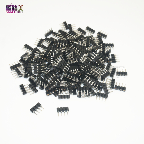 100pcs/200pcs/500pcs/1000pcs 4pin RGB connector 4 pin needle male to female type double 4pin DIY connect for 5050 RGB led strip ► Photo 1/3