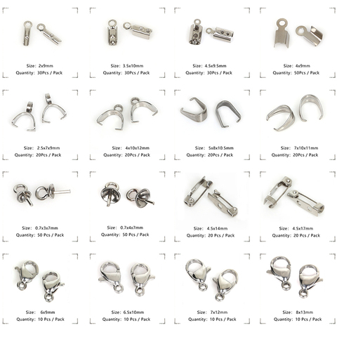 Stainless Steel Lobster Clasp Hooks Tail Clip Clasps Pendant Connectors For DIY Jewelry Making Necklace Bracelet Accessories ► Photo 1/5