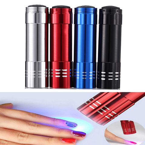 Nail Dryer Mini LED Lights Flashlight UV Lamp Portable Nail Gel Fast Drying Manicure Tool ► Photo 1/6