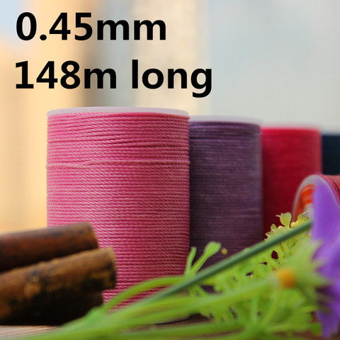 GALACES YL045 0.45mm 148m Long Round Twist Waxed String Thread for Leather Sewing ► Photo 1/3