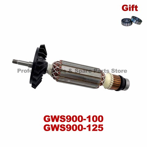 Free Bearing！AC220V-240V Armature Rotor Anchor Motor replacement for BOSCH Angle Grinder GWS900-100 GWS900-125 ► Photo 1/3
