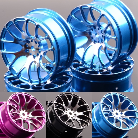 4Pcs Aluminum Alloy 7Y Spoke Wheel Hub Rims For RC 1/10 On-Road Drift Sakura Traxxas HSP Tamiya HPI Kyosho RedCat NEW ENRON ► Photo 1/6