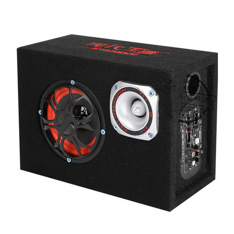 товары для автомаби  5 inch Cabinet Speaker 12V/220V Car Audio Hifi Active Booster Speakers KTV Boom Stage Subwoofers Portable ► Photo 1/6