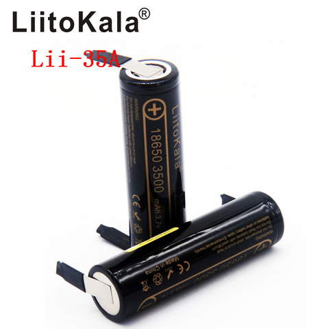 2022 NEW  LiitoKala Lii-35A 3.7V 3500mAh 10A Discharging Rechargeable Batteries 18650 Battery/UAV ► Photo 1/5