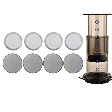 Stainless Steel 8PCS Aeropress Coffee Maker Filter Disc Metal Ultra Filter For Aeropress Coffee Maker Kitchen Coffee Accessories ► Photo 1/5