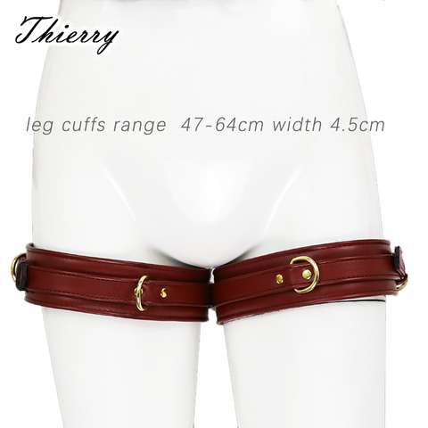 Thierry new arrive  Adjustable PU Leather Erotic leg Cuffs Restraints Bondage adult Sex Toy Restraints Sex Bondage  SM toys ► Photo 1/1