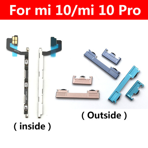 New Power Button Key For Xiaomi Mi 10 Pro Volume Power Button Side Key Flex Replacement ► Photo 1/6