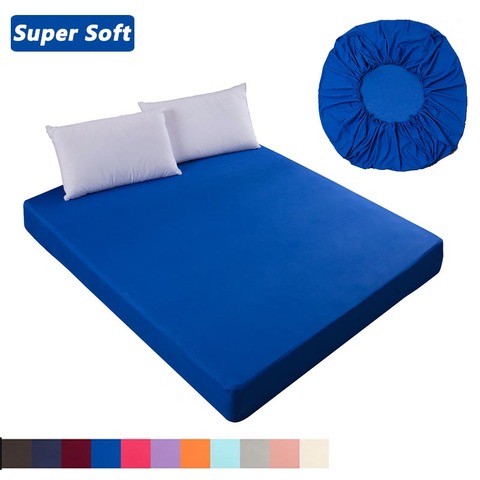 Surper Soft 2022 Fitted Sheets With Elastic Band Mattress Protector Bedspread Fit For Double Bed Cover 160x200 150X200 King Size ► Photo 1/6