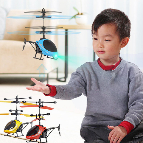 KaKBeir Mini RC Drone Fly Helicopter Aircraft Suspension Induction Helicopter Kids Toy LED Light Remote Control Toy for Children ► Photo 1/6