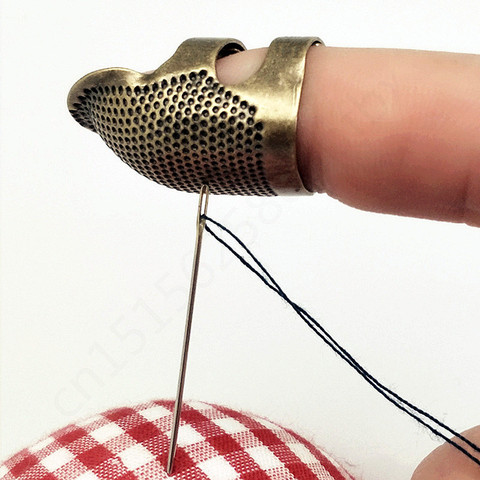 1PCS Retro Handworking Sewing Thimble Finger Protector Adjustable Thimble Sewing Tools Accessories DIY 5BB5496-1 ► Photo 1/5