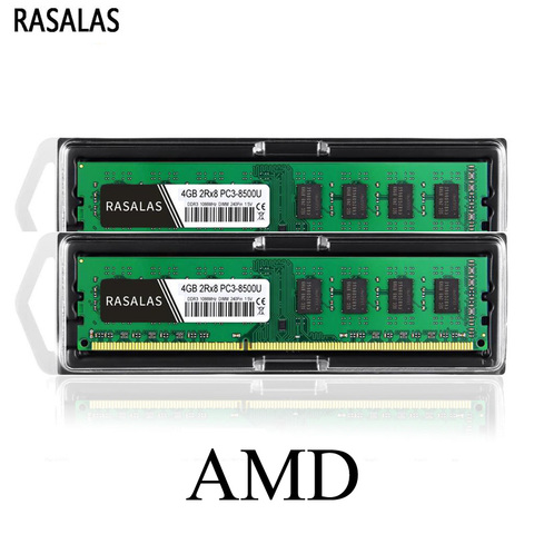 Rasalas Memory RAM DDR3 8G 4G for AMD Desktop 8500MHz 10600MHz DIMM 240pin 1.5V PC Memoria ram Oперативная Nамять  AMD ► Photo 1/6