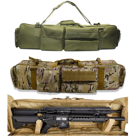 Military Tactical Gun Bag Double Rifle Backpack for SAW M249 M4A1 M16 AR15 Airsoft Carbine Protection Case With Shoulder Strap ► Photo 1/6