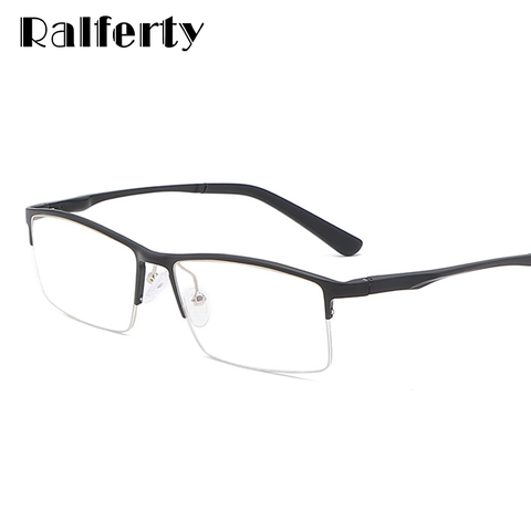 Ralferty 2022 Aluminum Magnesium Glasses Men Ultra-light Half Frame Glasses Male Computer NO Diopter Glasses Z606 ► Photo 1/6