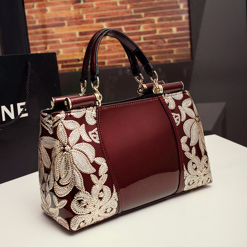 Embroidery Women Bag Leather Purses and Handbags Luxury Shoulder Bags Female Bags for Women 