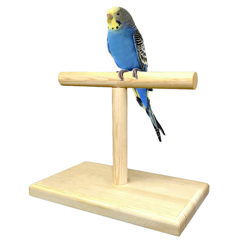 Hot Portable Wood Bird Parrot Stand Training Spin Perch Stand Playground Platform Toy Parrot toy springboard ► Photo 1/6