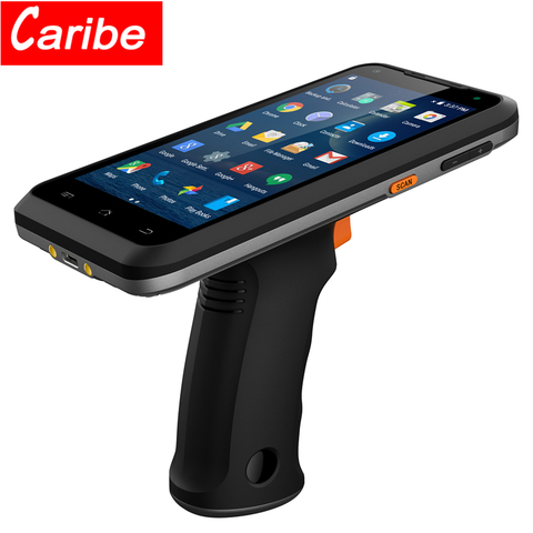 CARIBE  Industrial Rugged Portable PDA Data Collection Terminal Wireless Handheld Barcode Scanner Android with Pistol grip ► Photo 1/6