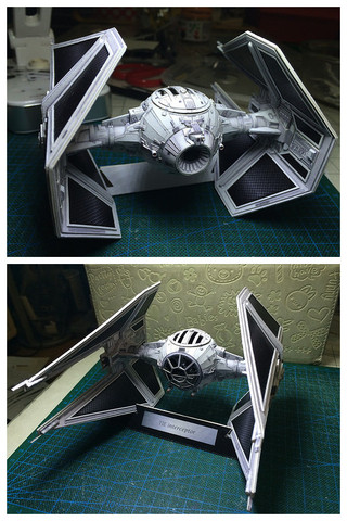 Star Wars TIE interceptor DIY Handcraft PAPER MODEL KIT Handmade Toy Puzzles ► Photo 1/6