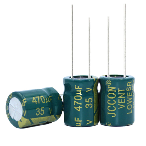 10pcs High frequency low resistance aluminum electrolytic capacitor 35V470UF 470uf35v volume: 8x16 10x13 10x17 ► Photo 1/3