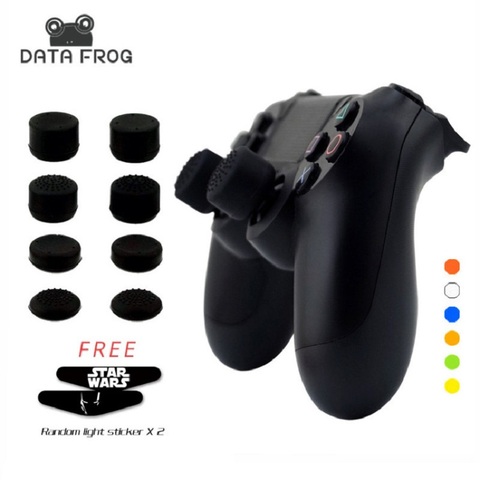 8Pcs Silicone Analog Thumb Stick Joystick Grips For PS4/PS5 Thumb Grip For Sony Playstation 4 PS4 Pro Slim Replacement Parts ► Photo 1/6
