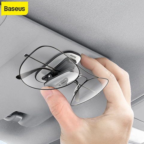 Baseus Car Eyeglass Holder Glasses Storage Clip For Audi Bmw Universal Sun Visor Glasses Clip Eyeglass Holder Sunglasses Holder ► Photo 1/6