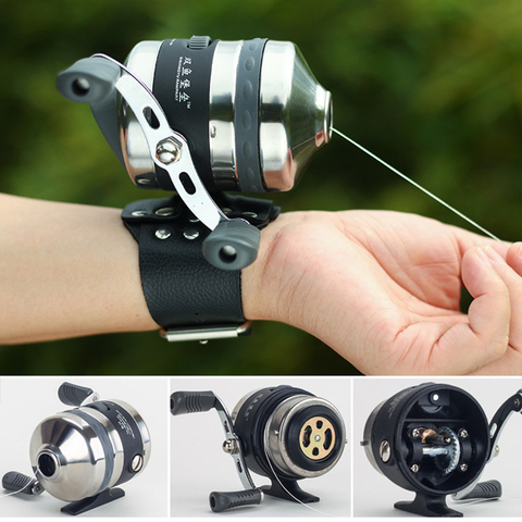 Shot Fishing Coil, Fishing Slingshot Wheel, Metal Built‑in Line